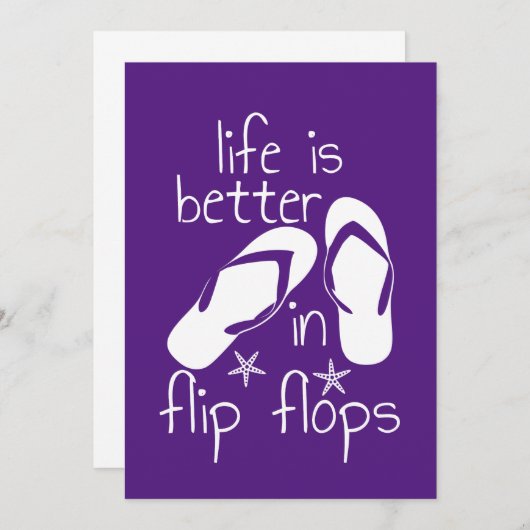 Het leven is beter in Teenslipper Aankondiging (Voorkant / Achterkant)