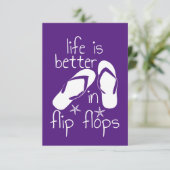 Het leven is beter in Teenslipper Bedankkaart (Staand voorkant)