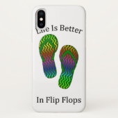 Het leven is beter in Teenslipper Case-Mate iPhone Case (Achterkant)