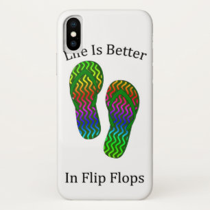 Het leven is beter in Teenslipper iPhone X Hoesje
