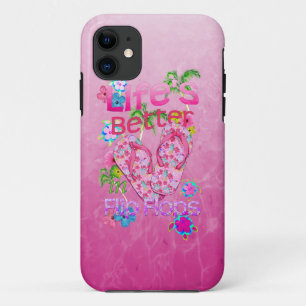 Het leven is beter in Teenslipper iPhone 11 Hoesje