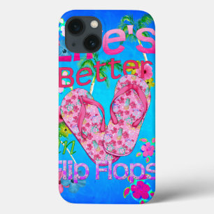 Het leven is beter in Teenslipper iPhone 13 Hoesje