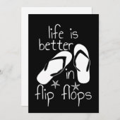 Het leven is beter in Teenslipper Kaart (Voorkant / Achterkant)