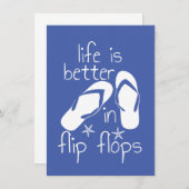 Het leven is beter in Teenslipper Kaart (Voorkant / Achterkant)