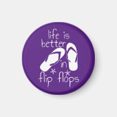 Het leven is beter in Teenslipper Magneet (Voorkant)