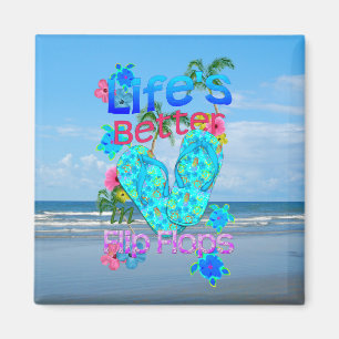 Het leven is beter in Teenslipper Magneet