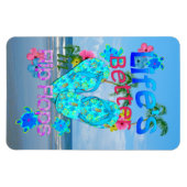 Het leven is beter in Teenslipper Magneet (Horizontaal)