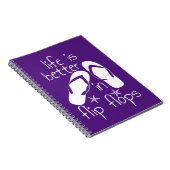 Het leven is beter in Teenslipper Notitieboek (Rechterzijde)