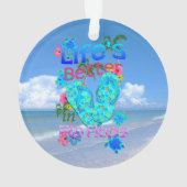 Het leven is beter in Teenslipper Ornament (achterkant)