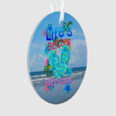 Het leven is beter in Teenslipper Ornament (voorkant)