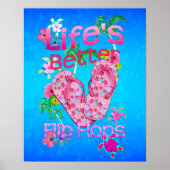 Het leven is beter in Teenslipper Poster (Voorkant)