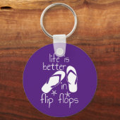 Het leven is beter in Teenslipper Sleutelhanger (Voorkant)