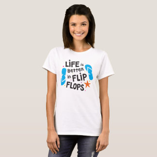 Het leven is beter in Teenslipper T-shirt