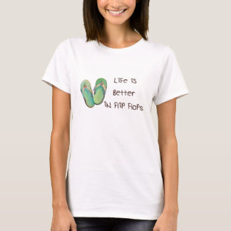 Het leven is beter in Teenslipper T-shirt