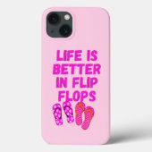 Het leven is beter in teenslippers Case-Mate iPhone case (Achterkant)