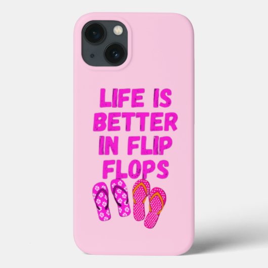 Het leven is beter in teenslippers Case-Mate iPhone case (Achterkant)