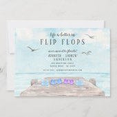 Het leven is beter in Teenslippers die aankondigin Kaart (Voorkant)