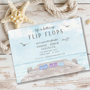 Het leven is beter in Teenslippers die aankondigin Kaart