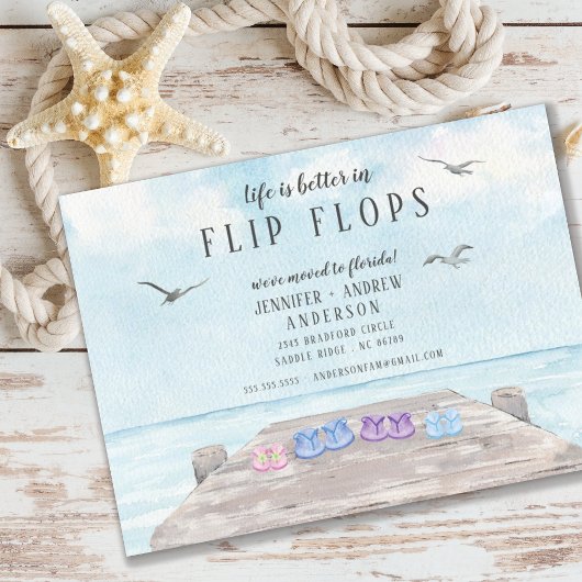 Het leven is beter in Teenslippers die aankondigin Kaart