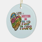 Het leven is beter in Teenslippers- Summer Vibes Keramisch Ornament (Links)