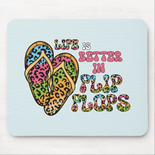 Het leven is beter in Teenslippers- Summer Vibes Muismat