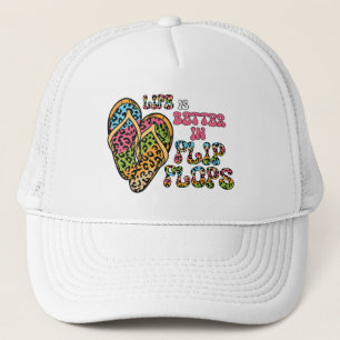 Het leven is beter in Teenslippers- Summer Vibes Trucker Pet