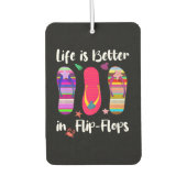 Het leven is beter in Teenslippers zomervakantiest Luchtverfrisser (Voorkant)