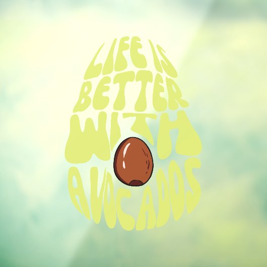 Het leven is beter met Avocados Raamsticker (Vel 3)