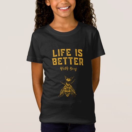 Het leven is beter met bijen t-shirt (Voorkant)
