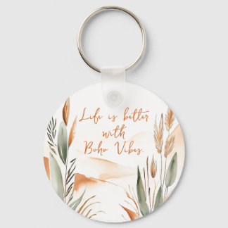 Het leven is beter met Boho Vibes - Boho Sleutelhanger