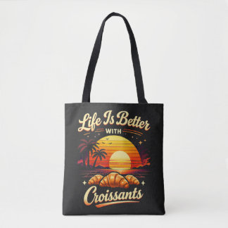 Het Leven Is Beter Met Croissants Draagtas