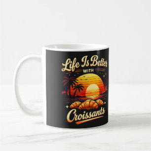 Het Leven Is Beter Met Croissants Koffiemok