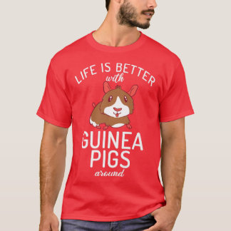 Het leven is beter met de Guinese varkens rond Cut T-shirt