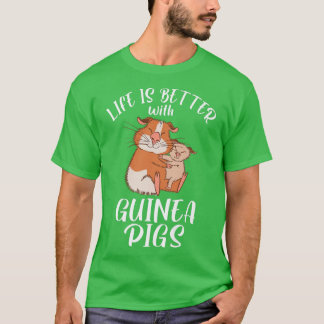 Het leven is beter met de varkens uit Cute Guinee T-shirt
