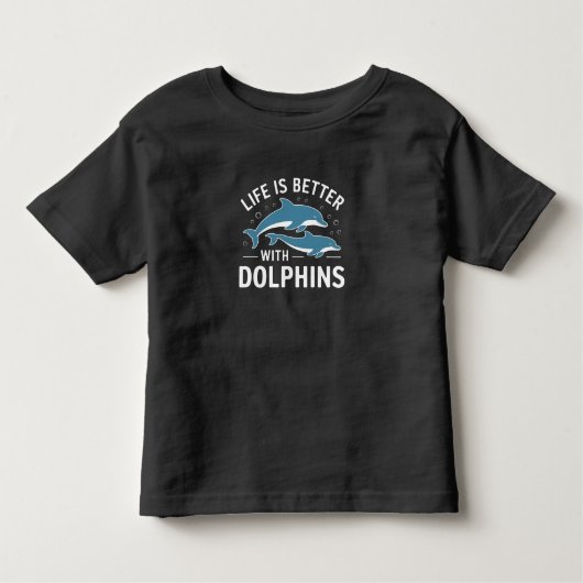 Het leven is beter met Dolphins Kinder Shirts (Voorkant)