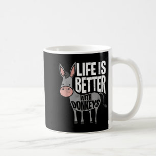 Het leven is beter met Donkeys - Funny Donkey Koffiemok
