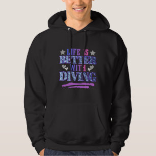 het leven is beter met duiken hoodie