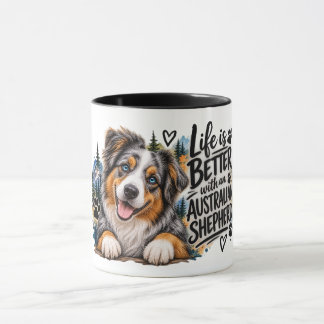 Het Leven is Beter met een Australian Shepherd Mok