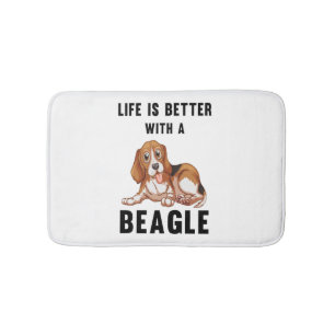 Het leven is beter met een Beagle Badmat