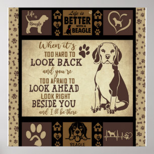 Het leven is beter met een beagle-doekje. poster