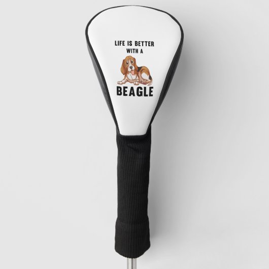 Het leven is beter met een Beagle Golfheadcover (Voorkant)