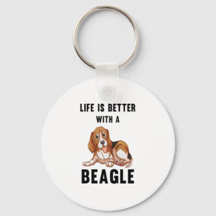 Het leven is beter met een Beagle Sleutelhanger