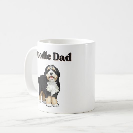 Het leven is beter met een Bernedoodle Dad Mok (Voorkant links)