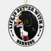 Het leven is beter met een Bernese Keramisch Ornament (Links)