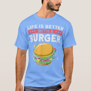 Het leven is beter met een Burger, Retro Cheesebur T-shirt