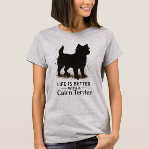 Het Leven Is Beter Met Een Cairnterriër – hond cit T-shirt