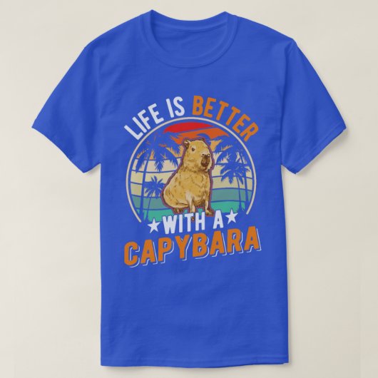 Het leven is beter met een Capybara 9 T-shirt (Design voorkant)