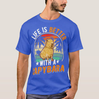 Het leven is beter met een Capybara 9 T-shirt