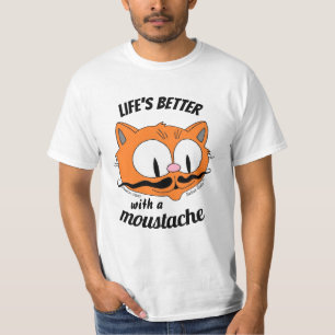 Het leven is beter met een Cartoon kat T-shirt met