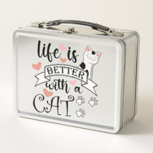 Het leven is beter met een Cat quote slogan